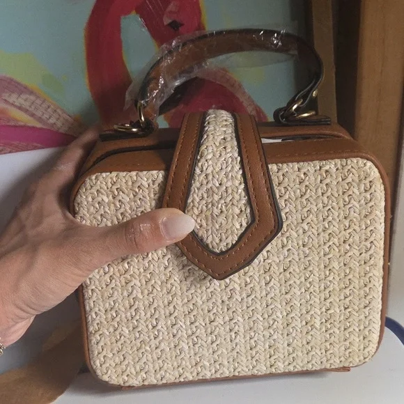 Nwt Wicker Bag - Picture 1 of 6
